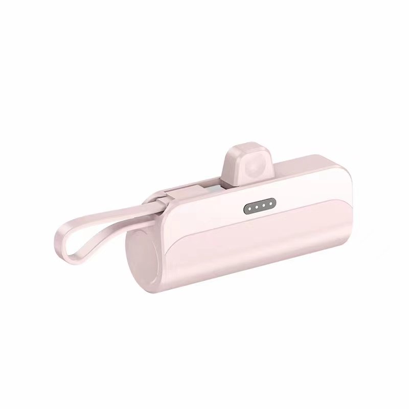 New Mini Portable Charger with built-in cable 5000mAh ultra compact Mini Power Bank small battery pack charger