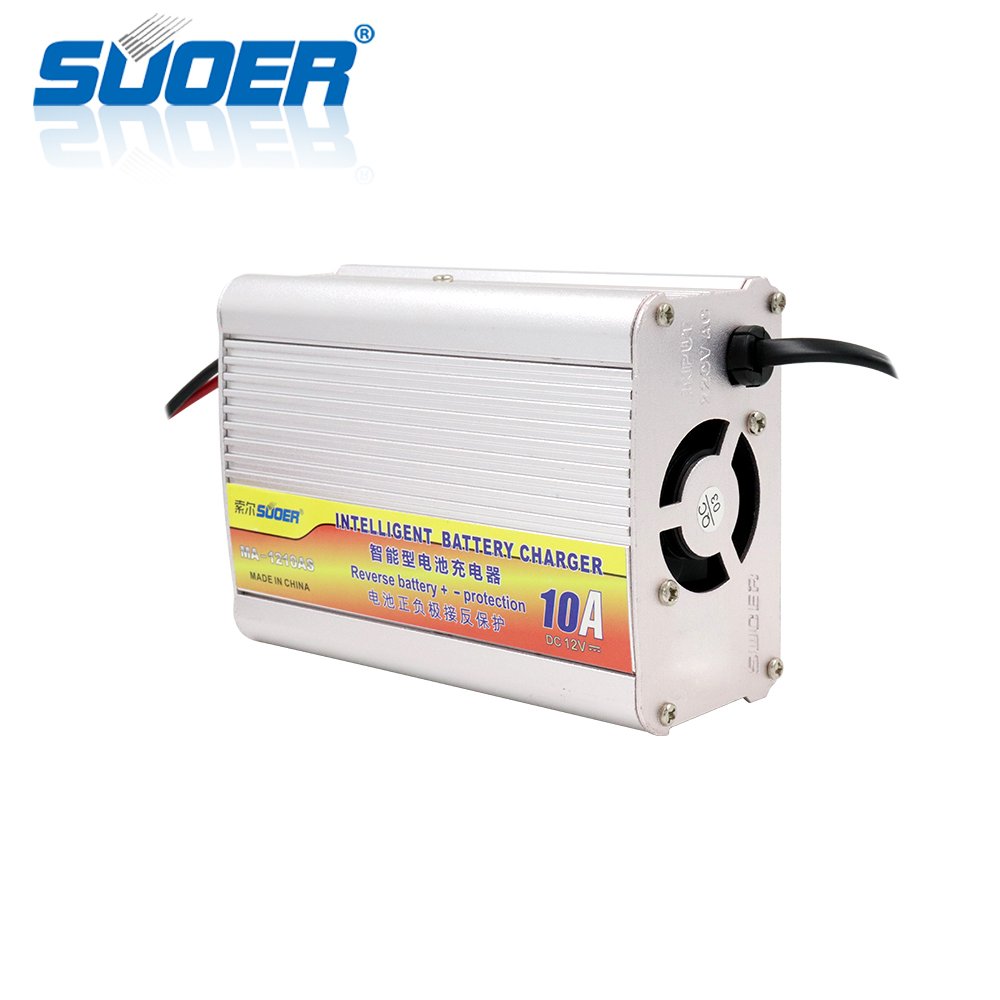 Suoer LED display 10A 12v smart solar car automatic battery charger