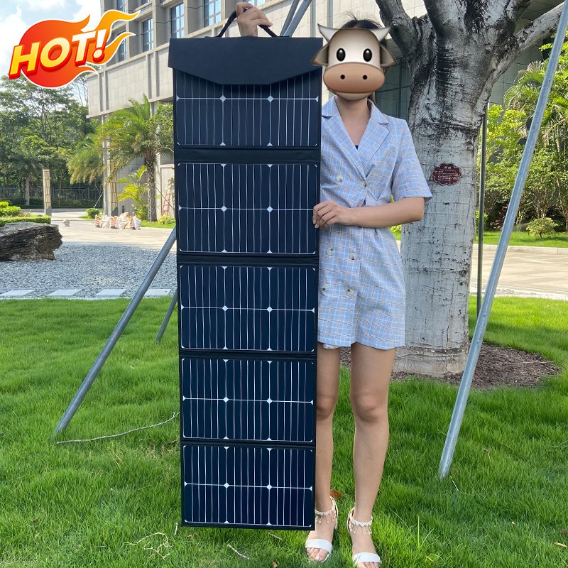 100W 120W Outdoor Portable Solar Panel Foldable Kit Power Bank Charger Solar Panel Foldable Home Use For Hiking