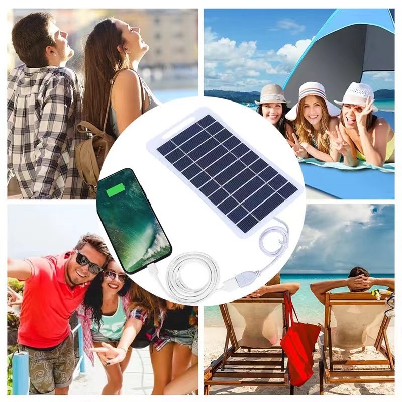 High Quality 2W 5V Solar Panel Charger Flexible Portable Waterproof DIY Design USB Port Outdoor Camping Solar Kit