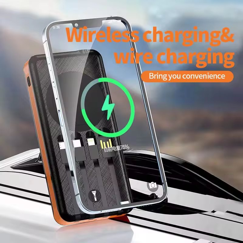 2024 High Quality Waterproof 10000 mah Solar Panel Powerbanks Fast Charging Phone Charger 10000mAh Portable Solar Power Bank 2024