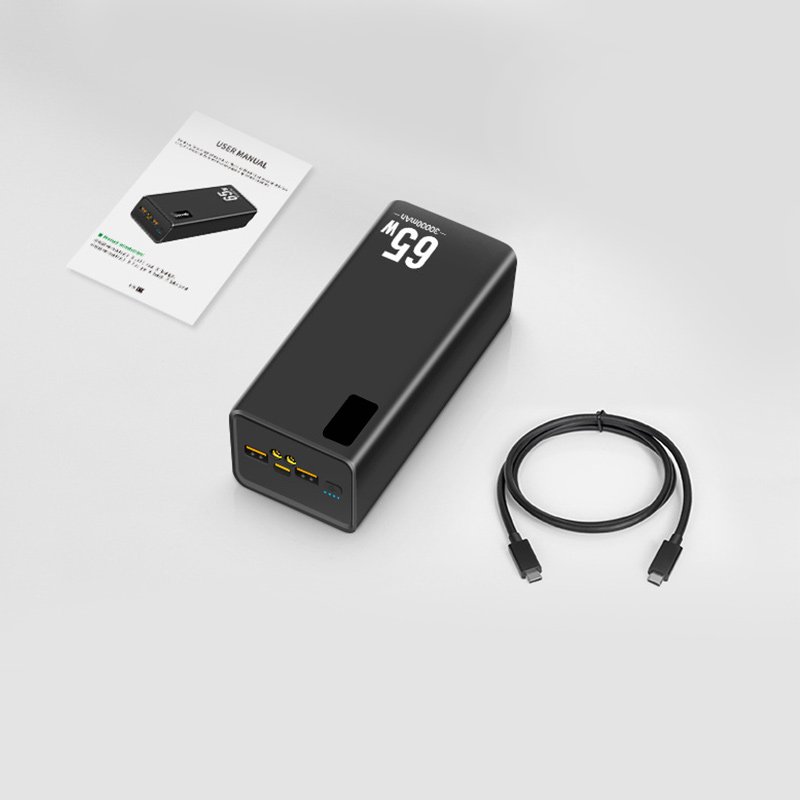 Factory Wholesales High Quality Outdoor Charging Portable Charger Laptop Powerbank 65w 30000mah Laptop Power Bank