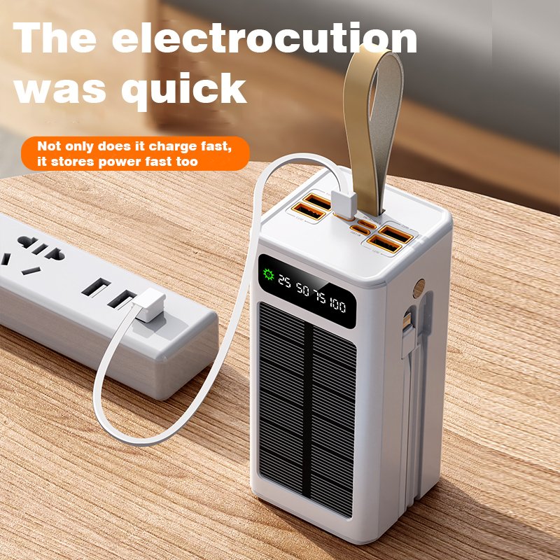 OEM ODM 22.5W Power Phone Charger 50000mAh & 60000mAh Big Capacity Portable Power Bank with Four USB Ports for Cell Phone