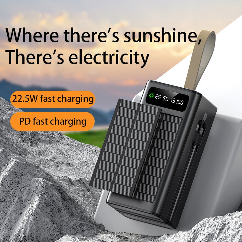 OEM ODM 22.5W Power Phone Charger 50000mAh & 60000mAh Big Capacity Portable Power Bank with Four USB Ports for Cell Phone