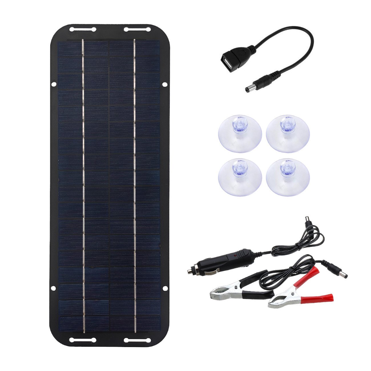 vehicle solar battery charger 12V Solar Panel Kit IP65 Waterproof With Suction Cups for Car Motorcycle High Efficiency Charging