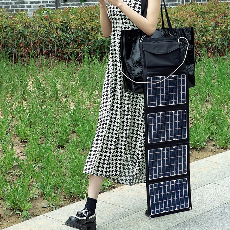 Waterproof Solar Panel Fold 50W 6pcs Solar Charger With DC USB Jack Polycrystalline 50W Portable Solar Panel