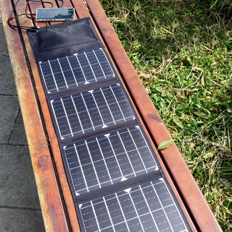 Waterproof Solar Panel Fold 50W 6pcs Solar Charger With DC USB Jack Polycrystalline 50W Portable Solar Panel
