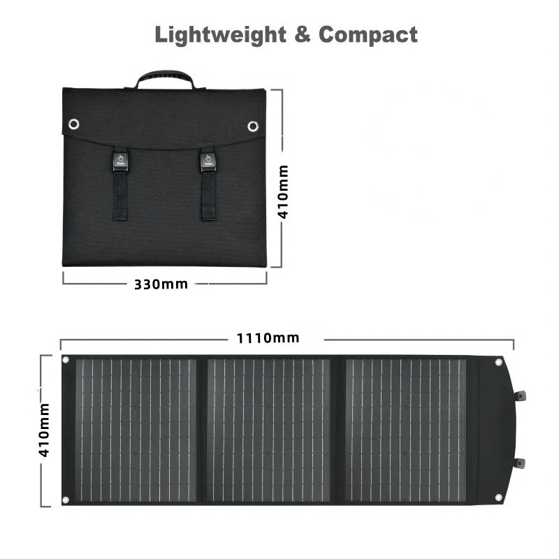 60W High Quality Waterproof Foldable Camping Solar Panel Charger for Mobile Phones Portable Easy to Carry