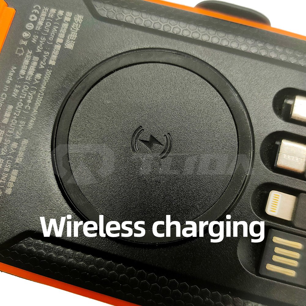 TLIDA Solar energy 20000mah power banks portable mobile charger power bank high capacity Powerbank 20000 Mah Wireless charging