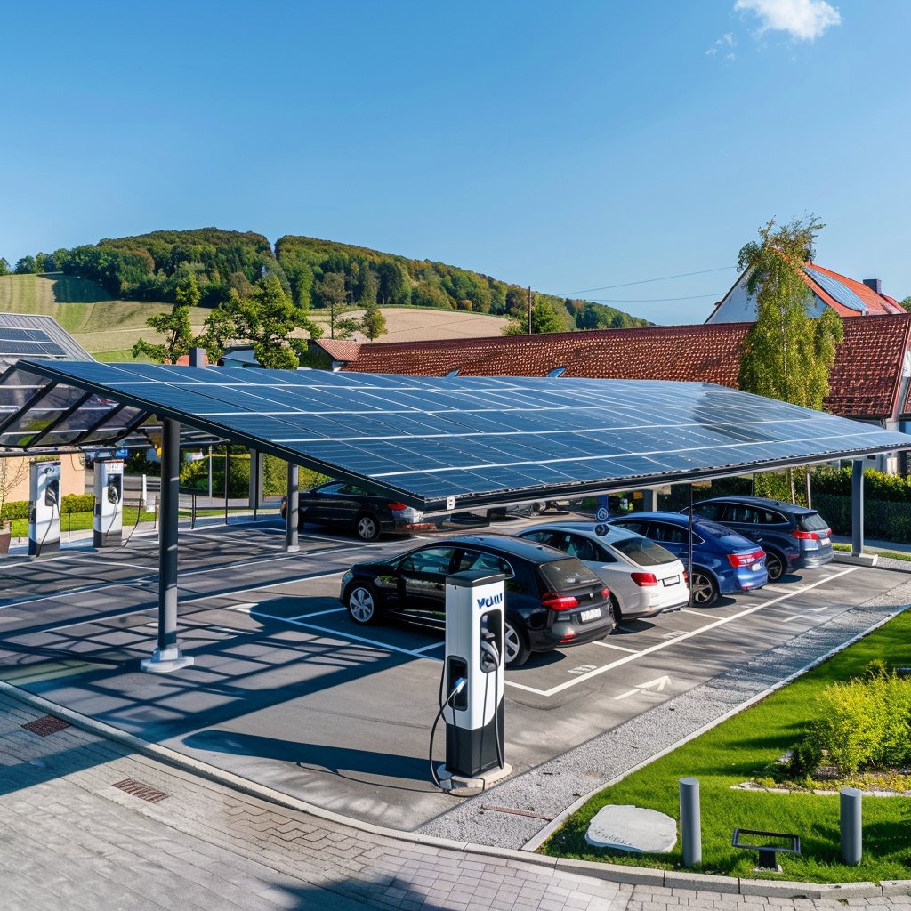New Solar Electric Car Charging Station DC EV Fast Charger For Home Use Floor Mounted EV Solar DC Charging Station