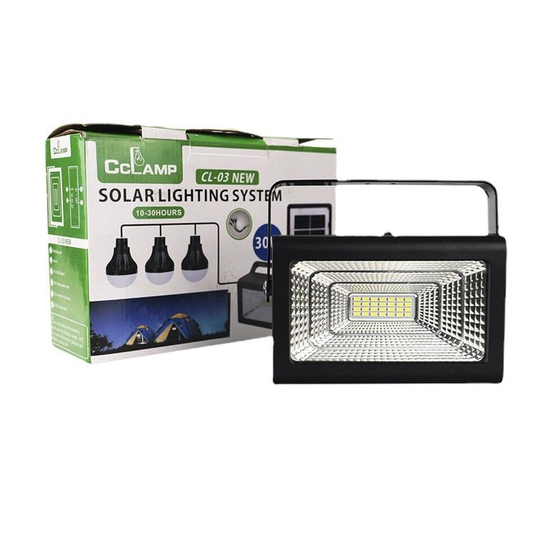 CL-03 10-30Hours working solar lighting system 6000mah battery power phone charger indoor Emergency kit light solar with 3bulbs