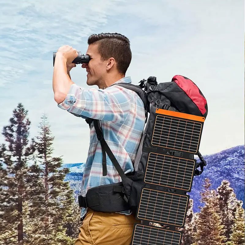 30W18V Foldable Portable Solar Panel Charger Small Size Self-Driving Camping Pack with Solar Charger