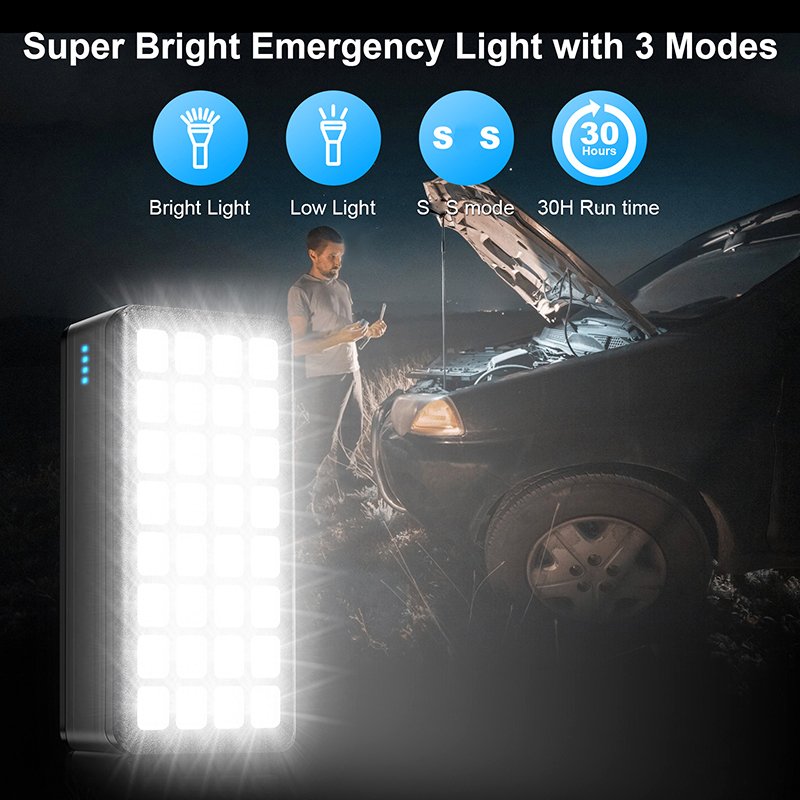 New Oraimo Camping Portable Waterproof Charger Mobile Phone Usb 20000mah Powerbank 50000mah 40000mah Power Bank Solar With Panel