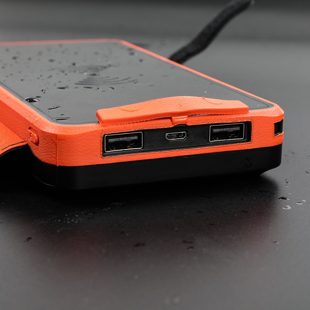 China Factories New Product 2024 Outdoor Li-Polymer Battery Dual USB Solar Panels 20000mAh Wireless Charger Solar Power banks