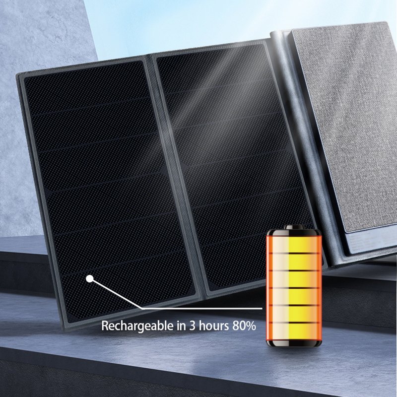 Manufacturer high capacity waterproof mobile portable type c super fast charging folding 65w laptop solar charger power bank