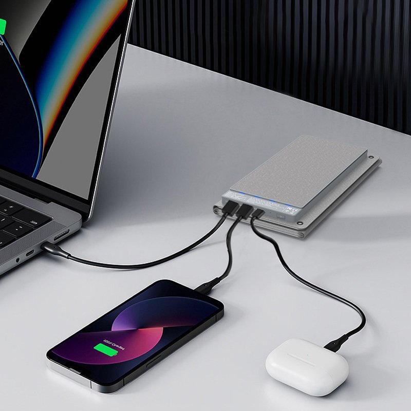 Manufacturer high capacity waterproof mobile portable type c super fast charging folding 65w laptop solar charger power bank