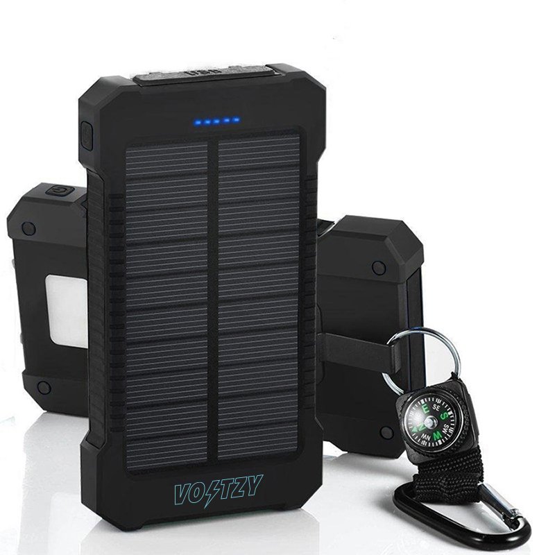 2021 New Waterproof Solar Power Bank 20000mah Dual USB Li-Polymer Solar Battery Charger Travel Powerbank for All Phone