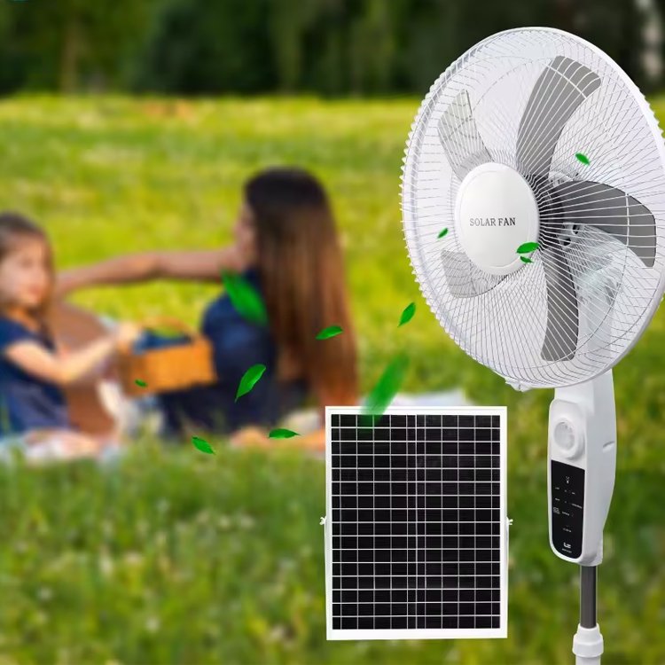 12 Volt 16 inch 18 inch emergency rechargeable stand ac dc with remote control solar fan