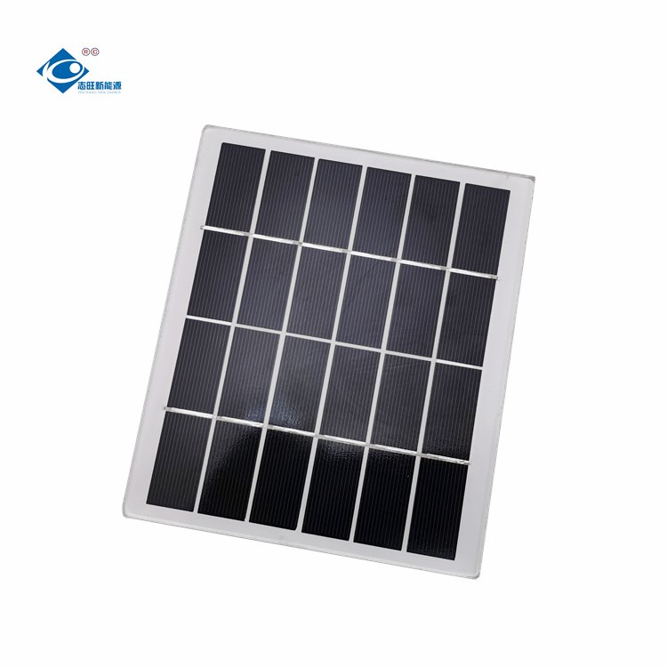 3.7W Portable Glass Solar Panel Charger ZW-170145 Mono Laminated Solar Panels 6V Lightweight Silicon Solar 600mA