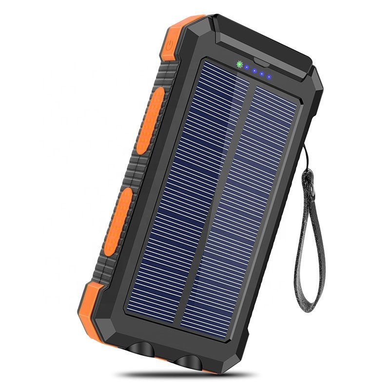 Portable Travel Solar Power Bank Dual USB Solar External Battery Charger Powerbank For All Mobile Phone