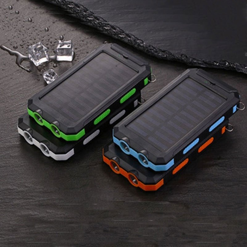 Portable Travel Solar Power Bank Dual USB Solar External Battery Charger Powerbank For All Mobile Phone