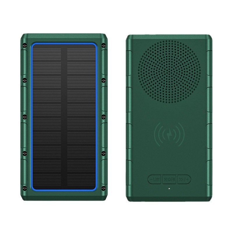 Multi-function portable10000mah powerbanks Bluetooth music speaker solar charging wireless power bank
