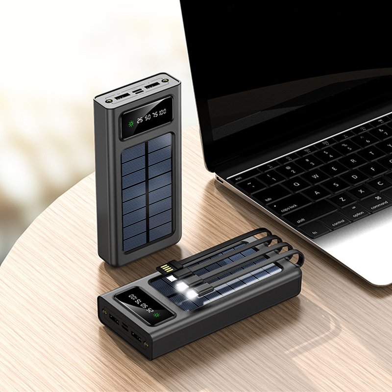 Factory Selling Directly Outdoor Solar Powered Power Bank 30000mAh Large Capacity Mobile Power Bank
