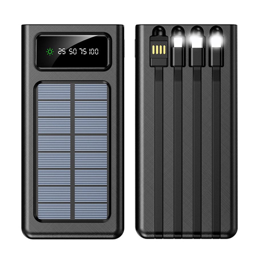 Factory Selling Directly Outdoor Solar Powered Power Bank 30000mAh Large Capacity Mobile Power Bank