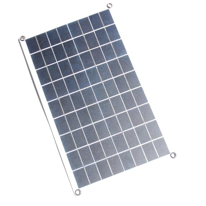 16W 18V PET solar panel small light charger charging 12V car battery mobile phone charger flexible dual USB/DC output