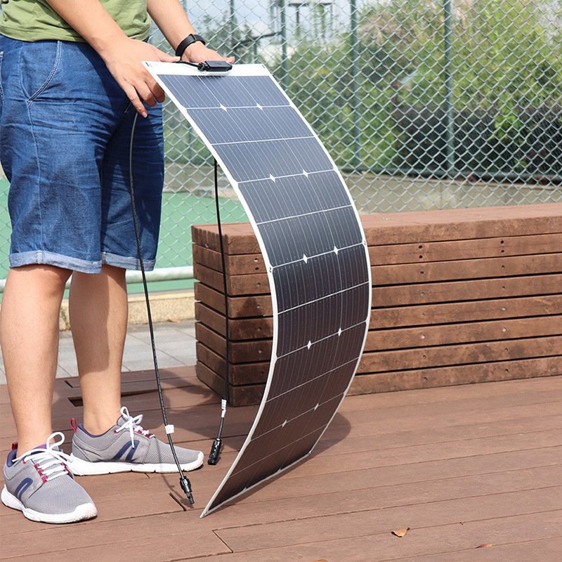 100W 18V Flexible Marine Car Solar Panel 100% Monocrystalline Silicon Thin Film Semi-flexible Solar Panels for Outdoor Use