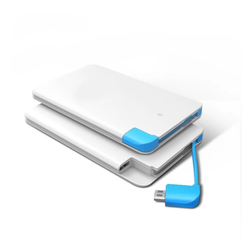 2024 Newest Slim Power Bank Promotional Gift Credit Card Power Bank 2500mah Custom Logo