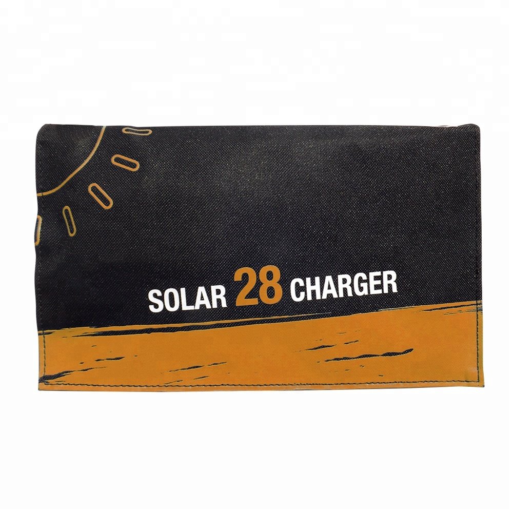 JWN-010 28W foldable Solar power Charger Waterproof Outdoor Solar Battery Charger With Sun Power Solar Panel for Cellphone