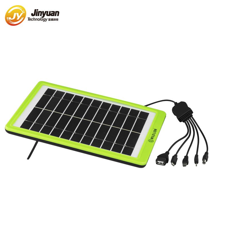 China supplier usb output portable mobile phone charger 18 cells 5w small size solar panel
