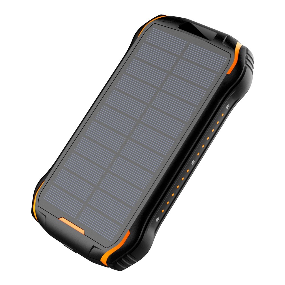 New Products 2024 Type-C Dual Usb OEM Logo Outdoor Solar Charger Waterproof Large Capacity 26800mAh Portable Solar Power Bank