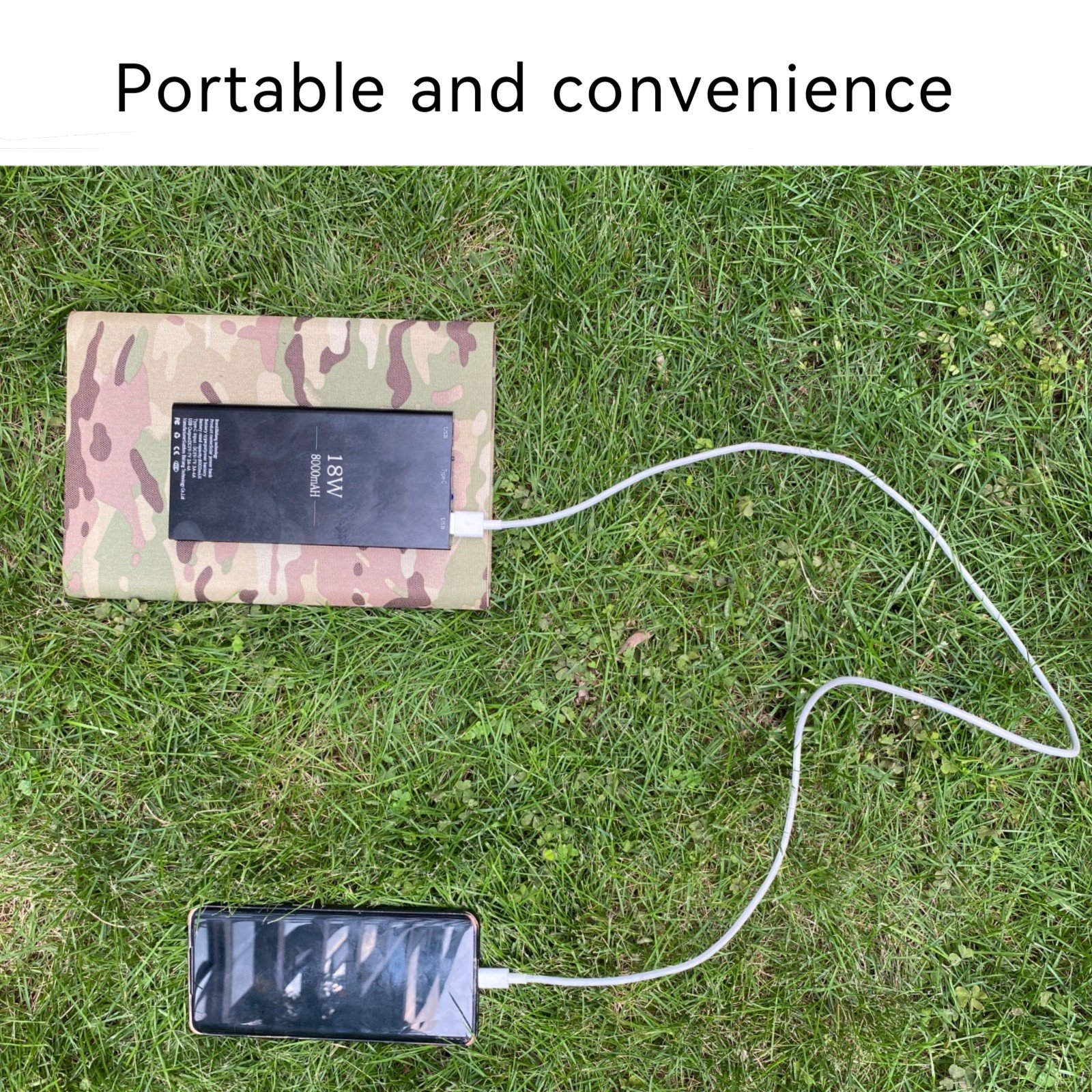 18W IP65 Waterproof High Efficiency Foldable Solar Powered Portable Charger Power Bank Solar Panel For Cell Phone Mobile Phones