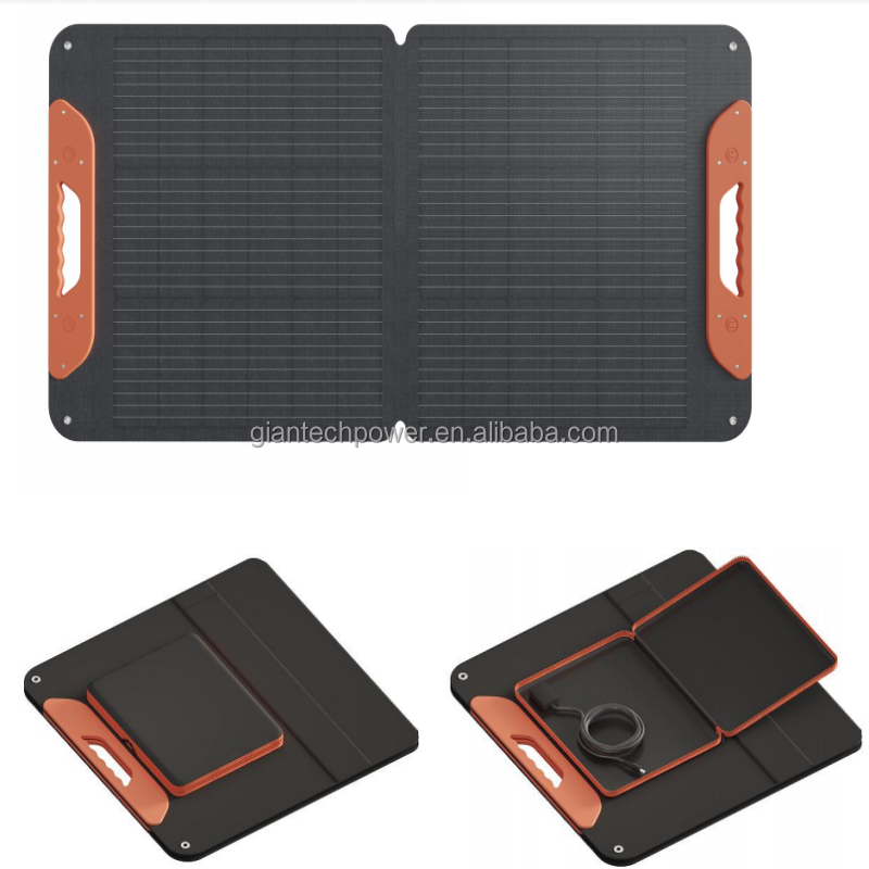 Portable 100W 120W 200W Foldable Monocrystalline Solar Panels Outdoor Power Charger for Outdoors