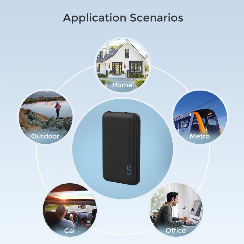 Bluetimes Family Design Power Bank 5000mah Dual Black Li-polymer Battery Universal Portable Power Bank for Smart Phone
