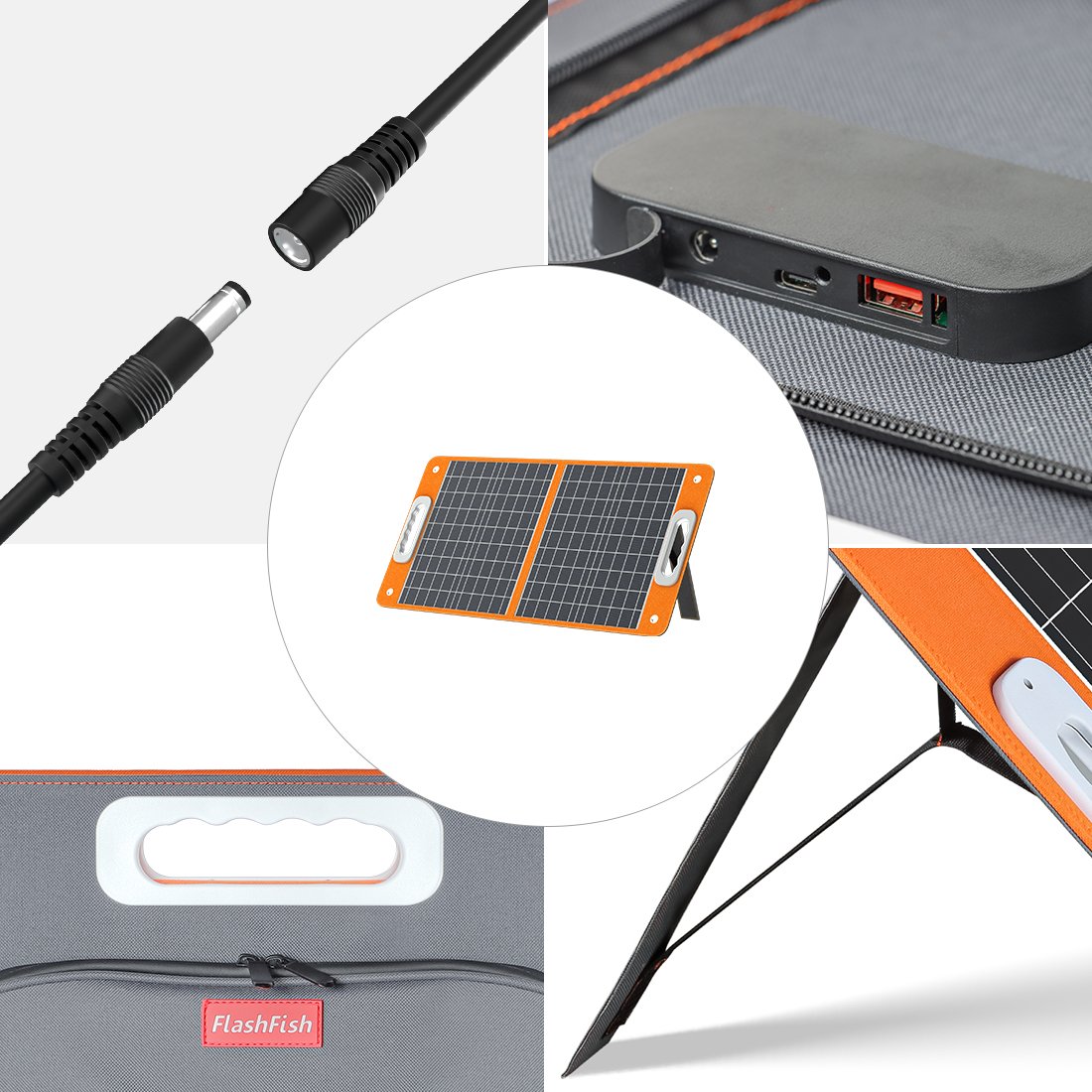 Sunpower 60W Foldable Solar Panel In Stock Home Use Portable Flexible Solar Panels Charger Supply High Efficiency from China