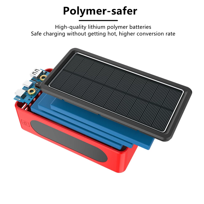 50000Mah Power Bank Portable Solar Wireless Charger External Battery With LED High-Capacity Power Bank For iPhone Android