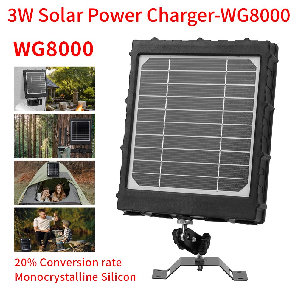 Mini Solar Panel 3W With Battery 8000mah 5V 12V 9V 6V Output Solar Charger For Trail Camera And Security Camera For Outdoor Use
