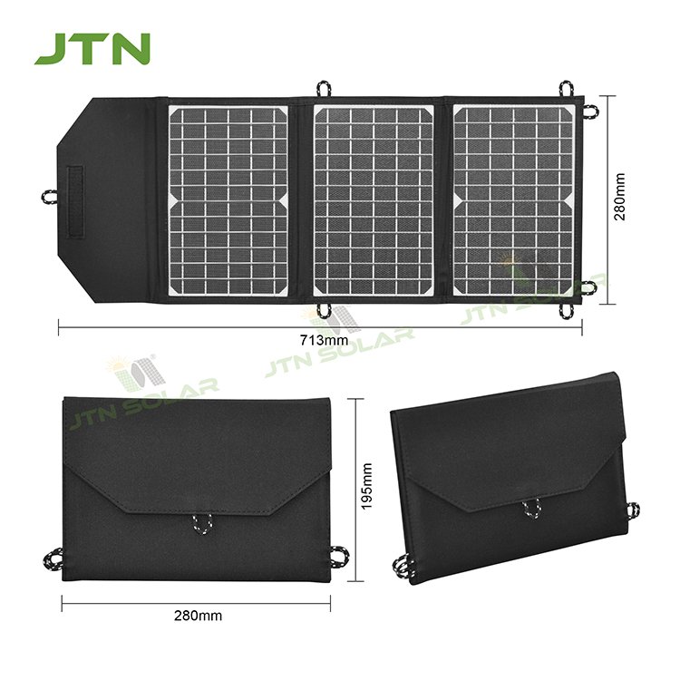 Outdoor Camping ETFE 21W Portable Solar Panel Chargers Folding 20w Foldable Solar Panel