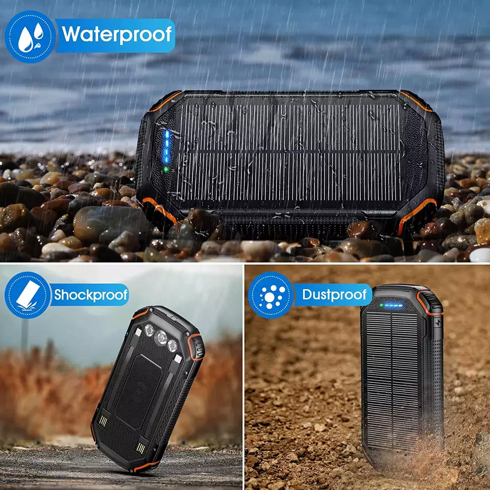 wireless 15w 50000mah powerbank wireless fast charging solar portable power bank 30000mah