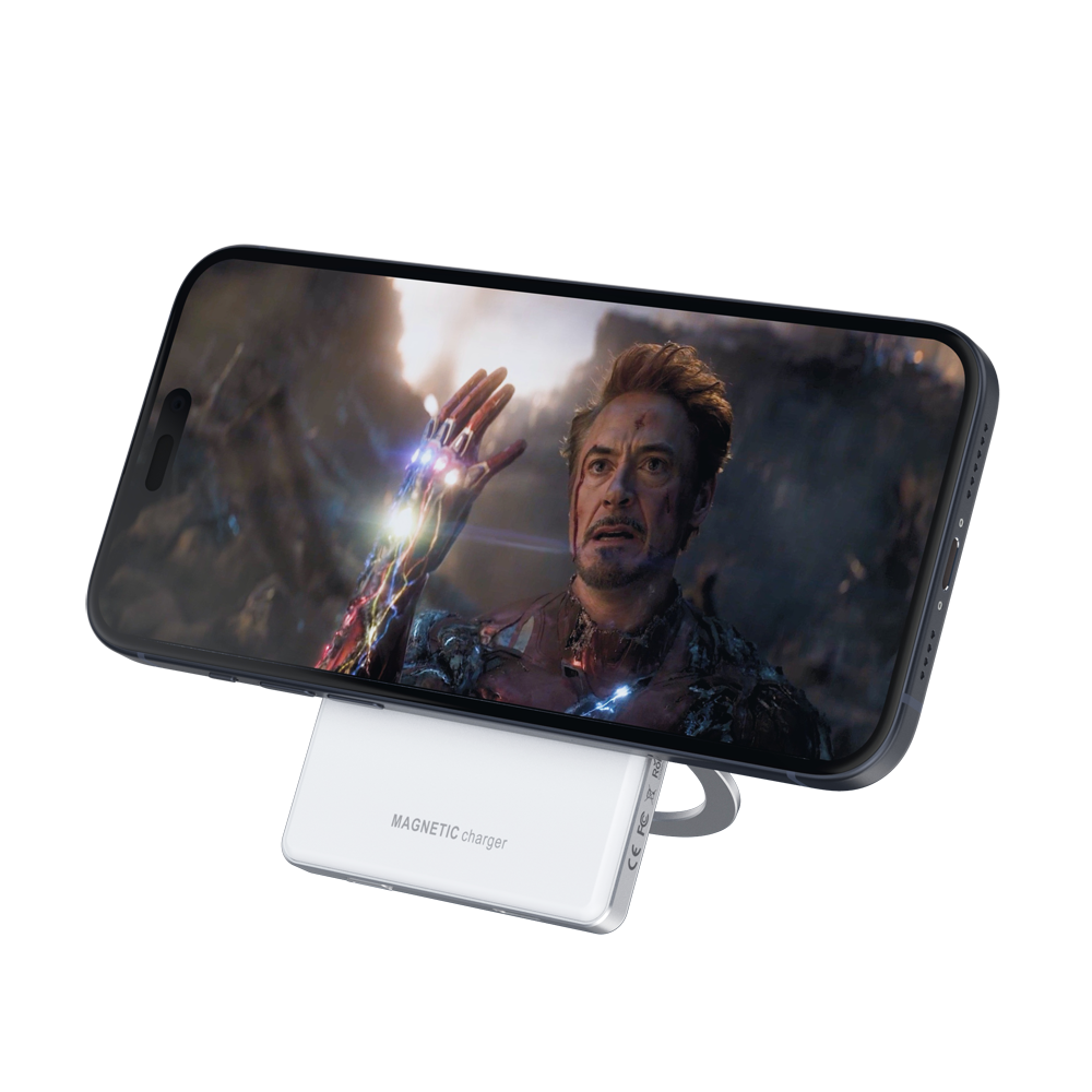 2024 Trending 5000mAh Magnetic Wireless Power Bank For Super Slim Power bank mini magnetic wireless Charger With Logo Custom