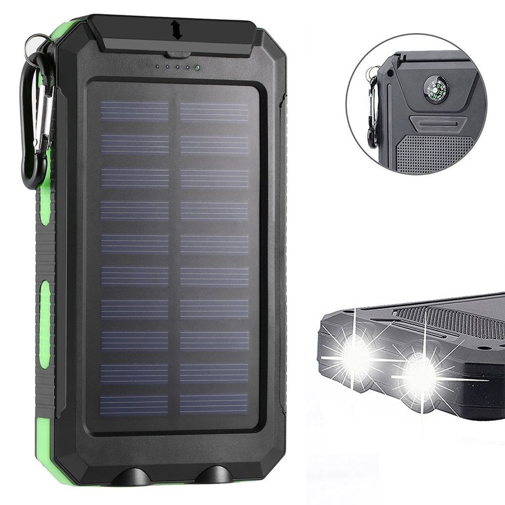 10000mah Dual Usb Solar Battery Charger Travel Powerbank New Waterproof Solar Power Bank For All Phone