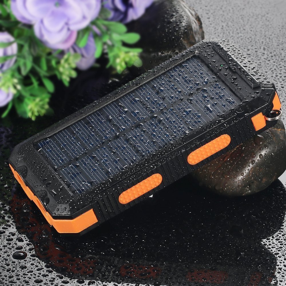 10000mah Dual Usb Solar Battery Charger Travel Powerbank New Waterproof Solar Power Bank For All Phone