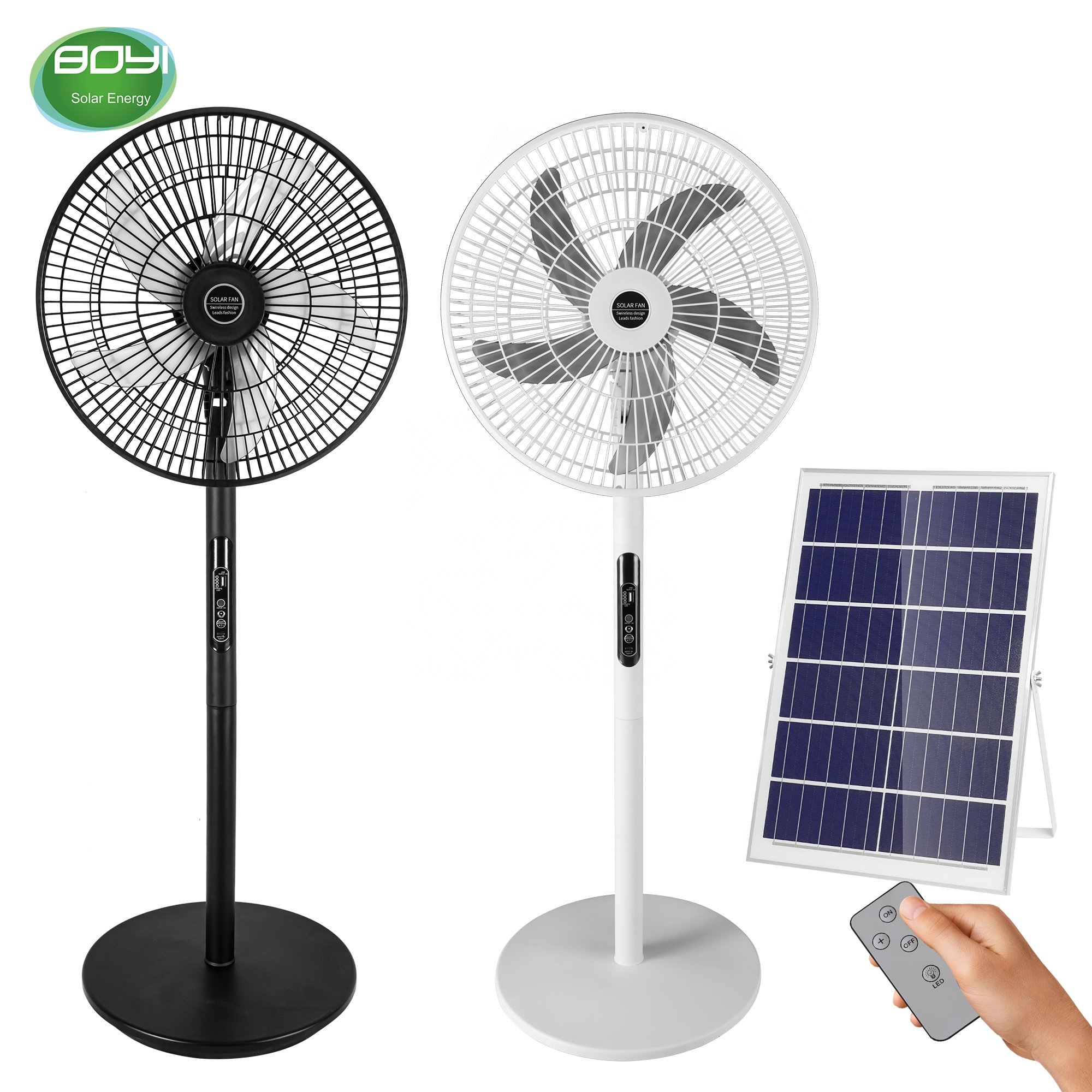 Factory wholesale 12v dc electric solar powered fans for home