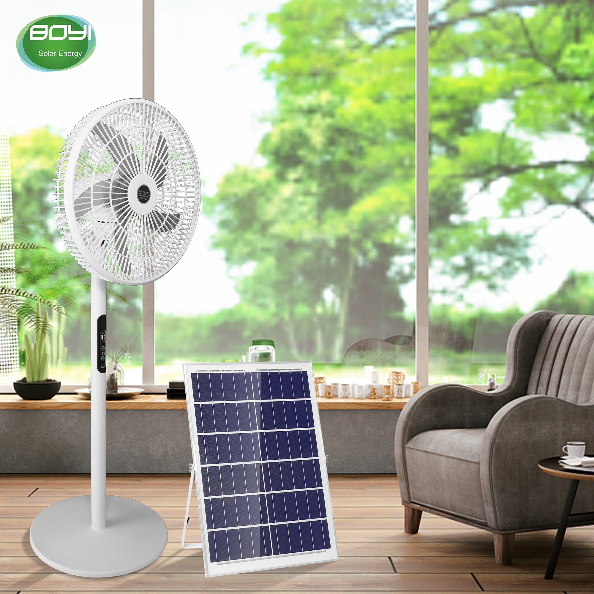 Factory wholesale 12v dc electric solar powered fans for home