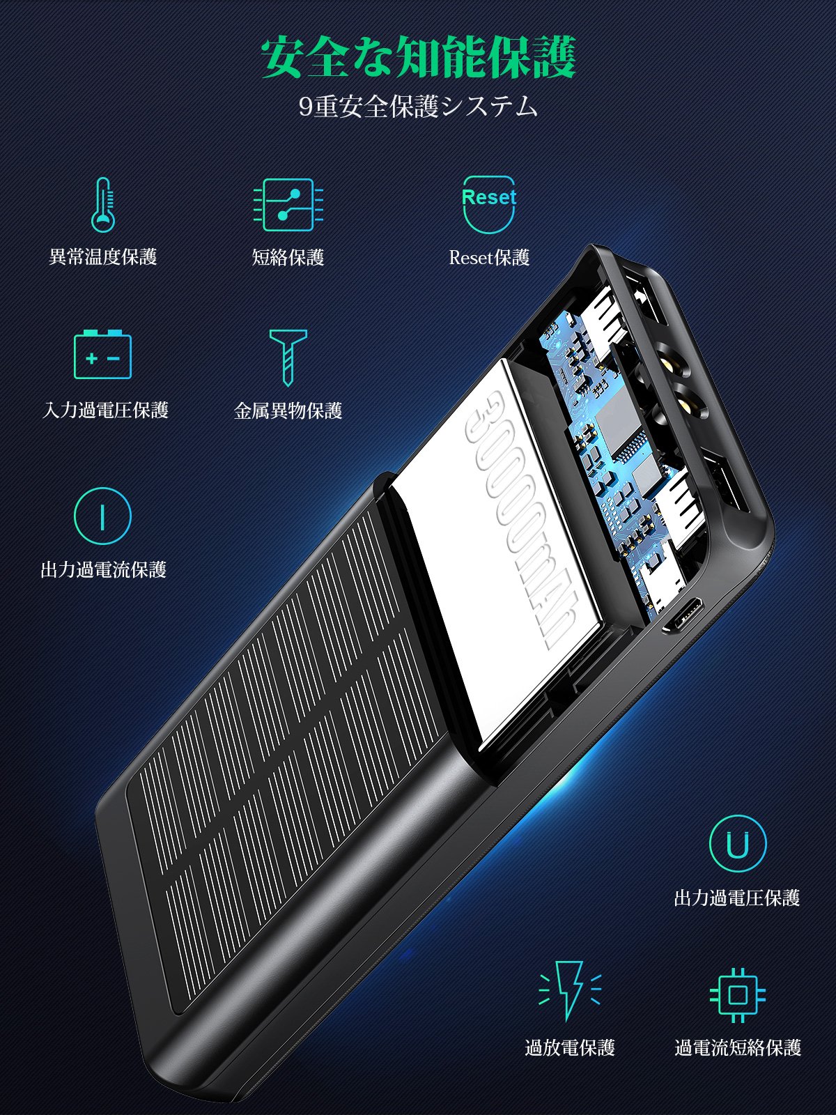 HETP Solar Power Bank 26800 mAh Latest Solar Charger Elzle Solar Power Bank 26800 mAh