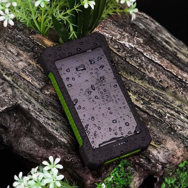 Solar Charger,Yelomin 20000mAh Portable Outdoor Mobile Power Bank Dual USB 5V 1A/2A Outputs with SOS Function & Compass