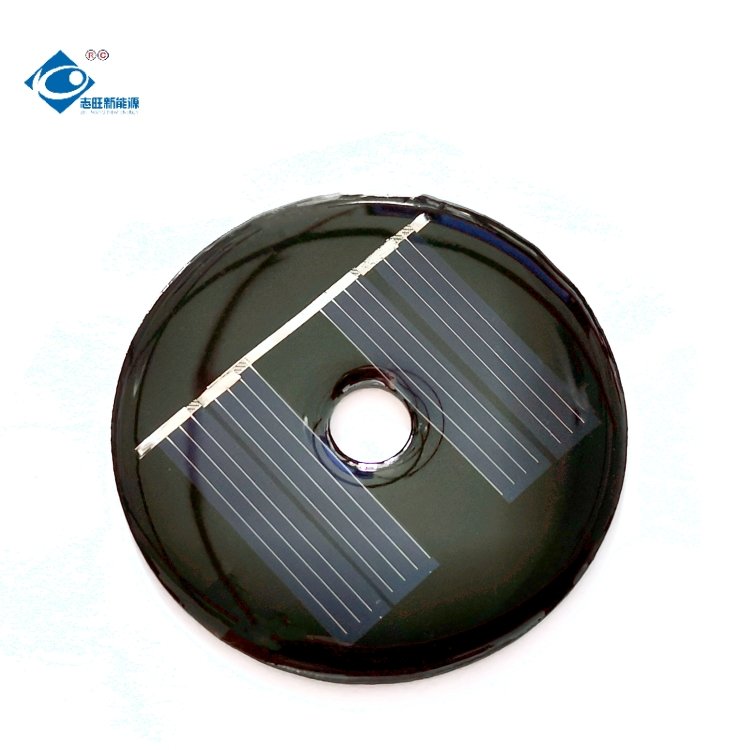 0.3W Lightweight Epoxy Adhesive Solar Panel ZW-Dia48-2V Outdoor Waterproof Solar Panel Charger 2V Customized Mini Solar Panels